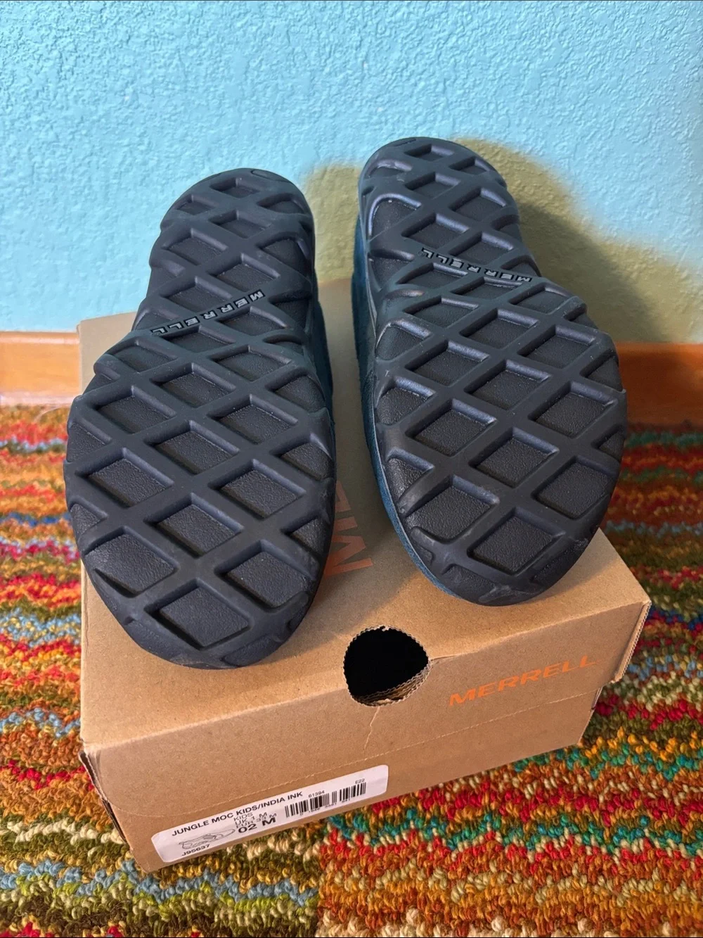 Merrell Little Kids Jungle Moc, Ink Suede Blue, size 2 - NWT